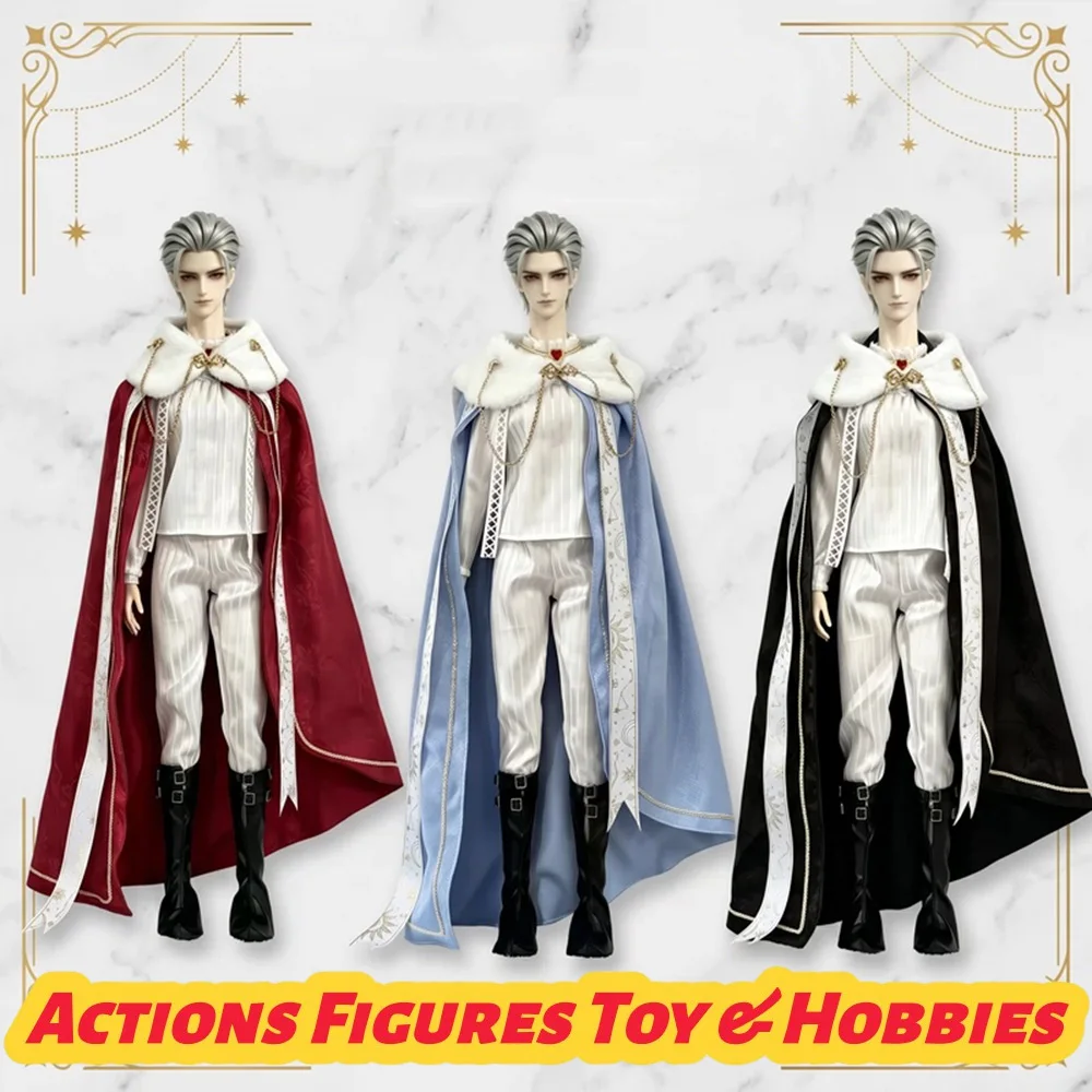 【Only Clothes】1/3 1/4 BJD Dolls Male Female European Royal Cloak Set Fur Collar Starry Cape Striped Shirt Pants Clothes Model