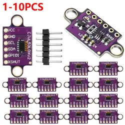 1-10PCS VL53L0X Time-of-Flight (ToF) Laser Ranging Sensor Breakout 940nm GY-VL53L0XV2 Laser Distance Module I2C IIC with Pin