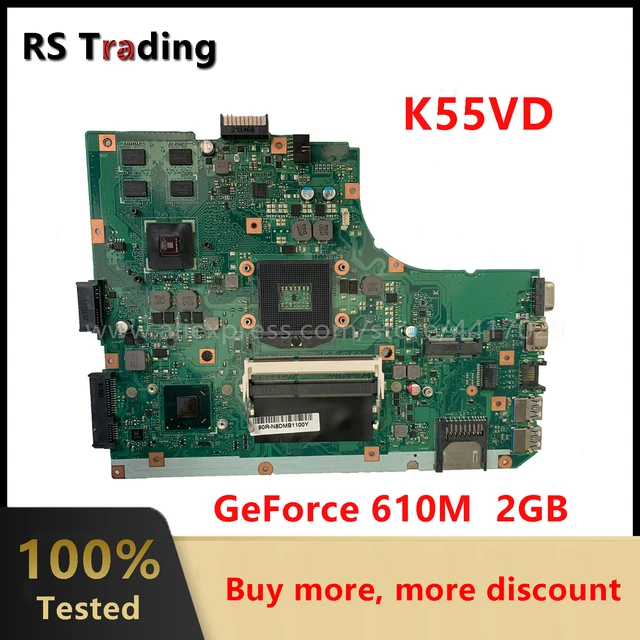 Carte mere pour ordinateur portable ASUS K55VD carte mere avec Geforce 610M 2 Go GPU AVEN76 100 teste bon AliExpress