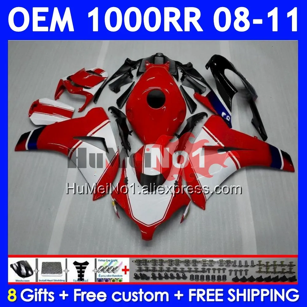 OEM Injection For HONDA CBR1000 CBR 1000 RR CC 61No.15 CBR 1000RR Red white 2008 2009 2010 2011 CBR1000RR 08 09 10 11 Fairing