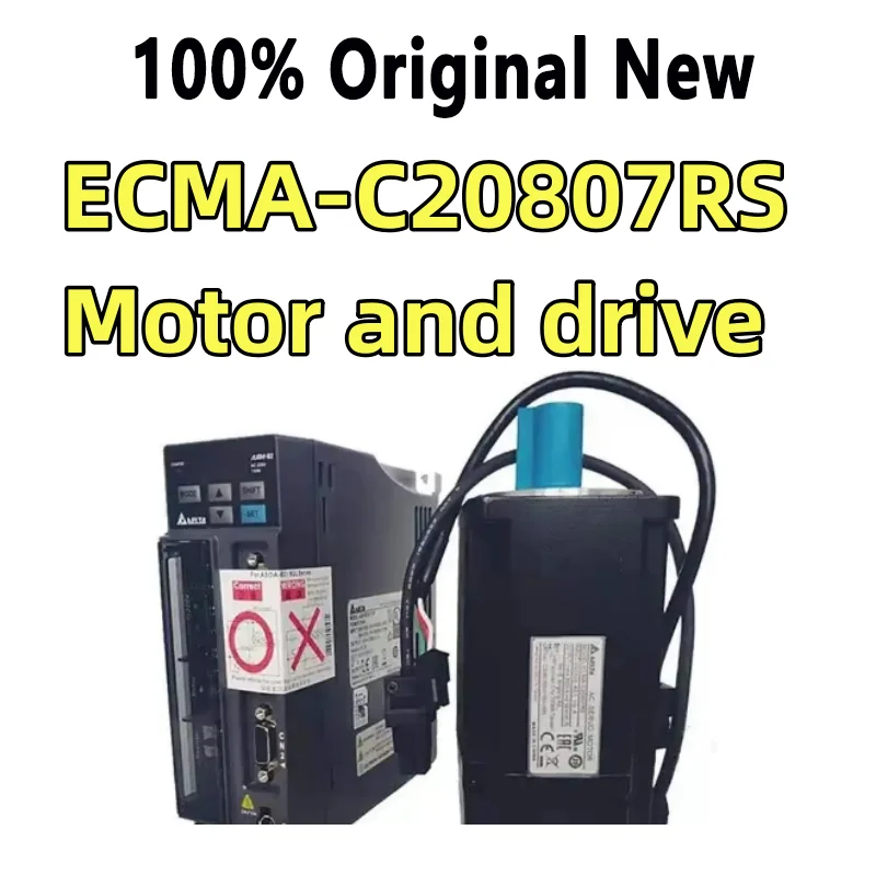 100% TestedASD-B2-0721-B  +  ECMA-C20807RS   Servo motor drive Drive Motor Kit with 3m Cable NEW