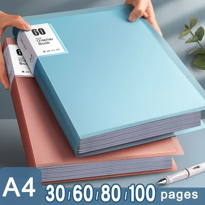 30 60 80 100 Pages A4 Folder Information Book Insert File Folder Album Student Office Supplies Contract Storage Documents Bag