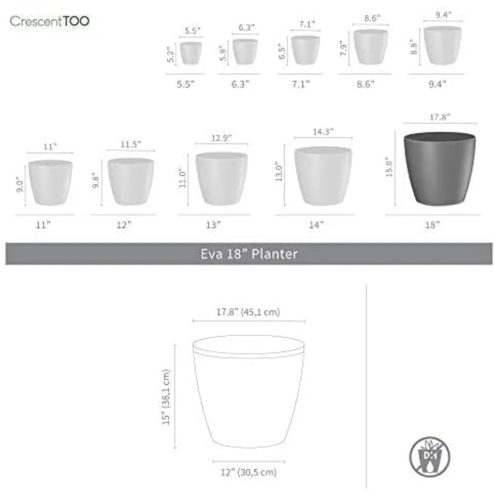 مجموعة أواني نباتات بنية حديثة مكونة من قطعتين - مزارعات داخلية بنية حلوى لزنابق السلام ونباتات الصبار والنباتات المنزلية الأخرى