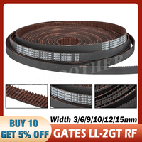 Gates 2GT belt synchronous belt Timing belt Width 3MM 6MM 9MM 10MM 12MM 15MM wear GT2 resistant for Ender3 cr10 Anet