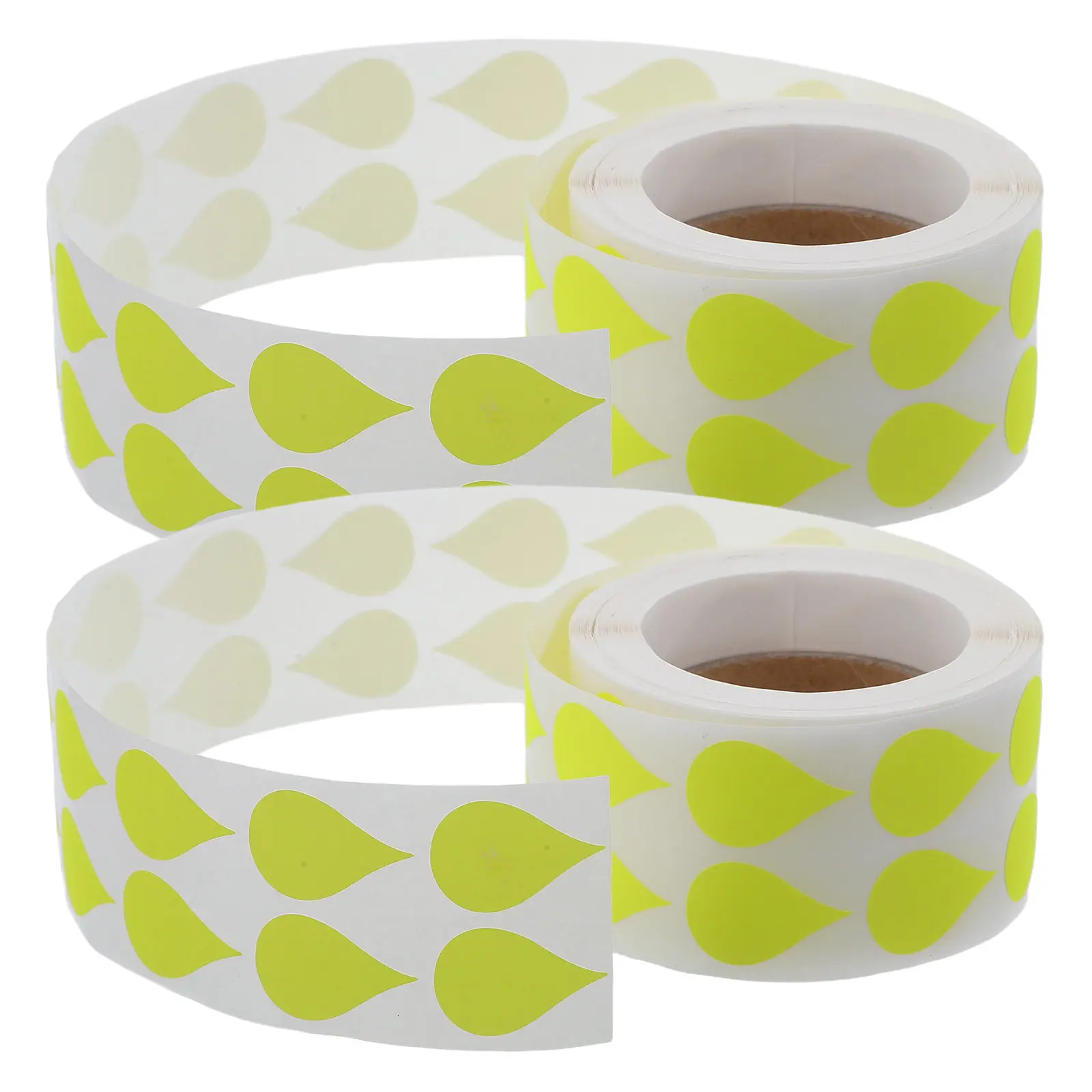 

2 рулона флуоресцентных самоклеящихся этикеток-капель для организации кухни, кладовой, класса, с возможностью записи, неоновые цветовые коды