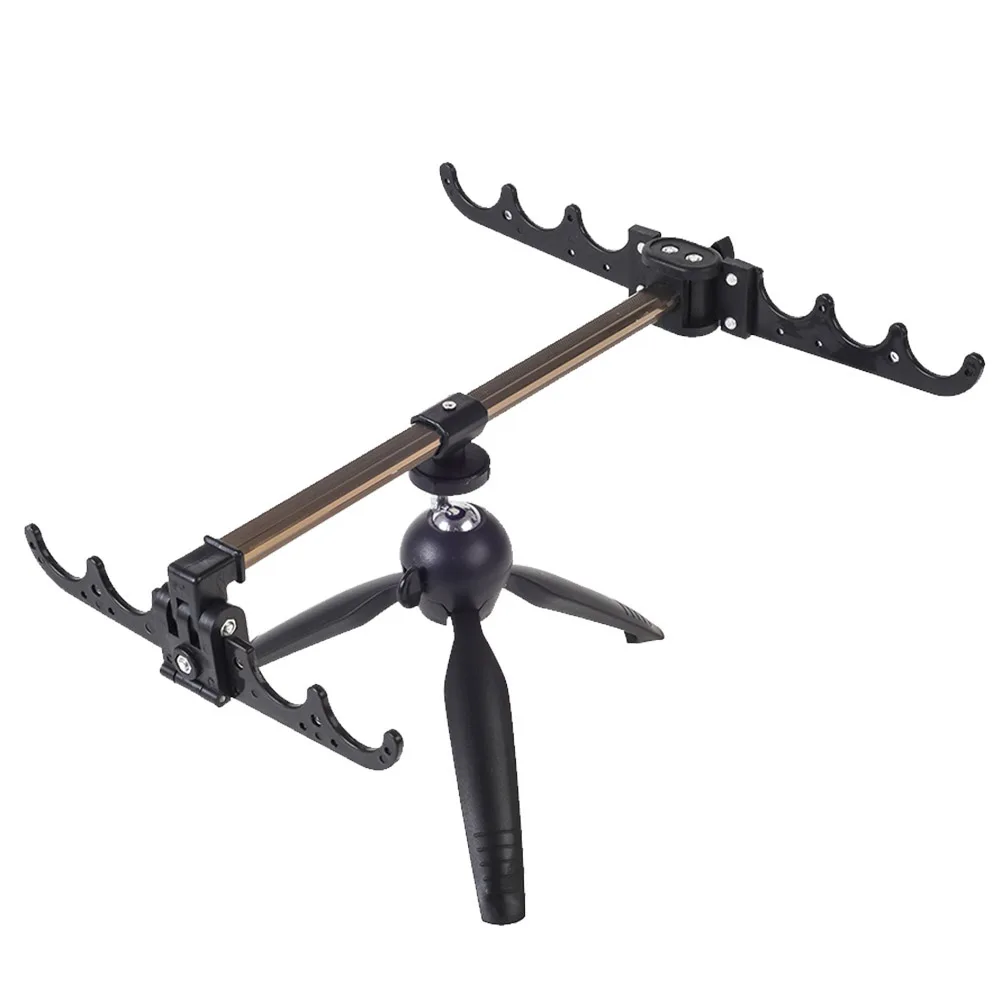 Stainless Steel Fish Rod Holder Support Winter Ice Fishing Pole Triangle Fort Bracket Camera Tripod Stand Angling Tools