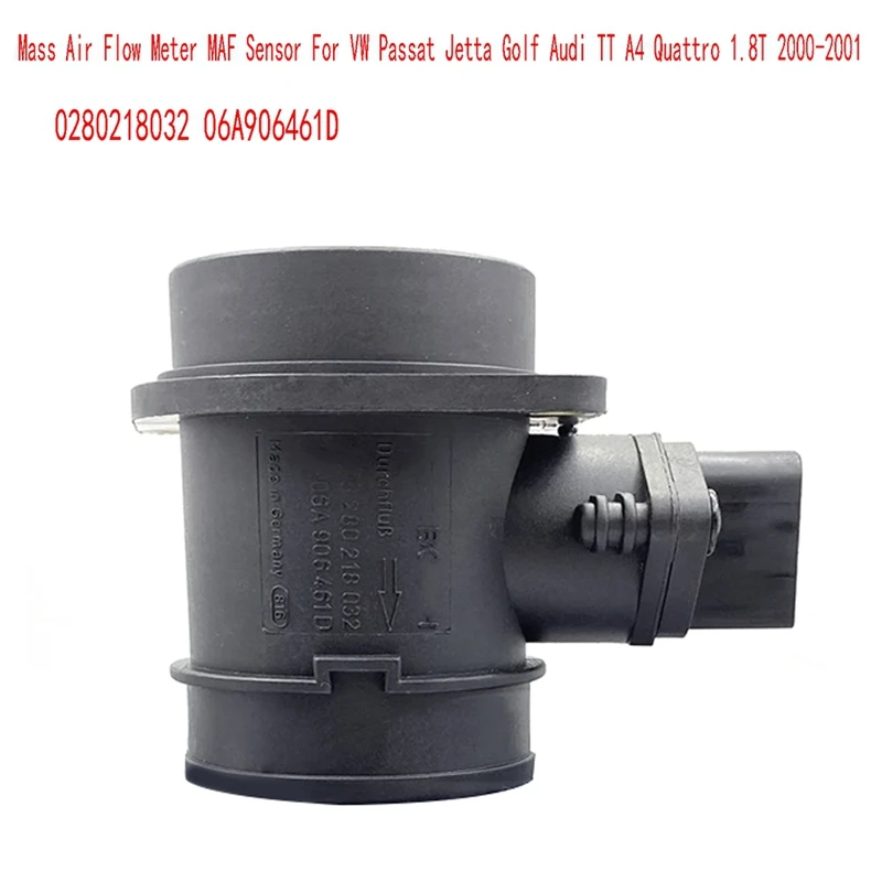 06A906461D Mass Air Flow Meter MAF Sensor For VW Passat Jetta Golf  TT A4 Quattro 1.8T 2000-2001 0280218032