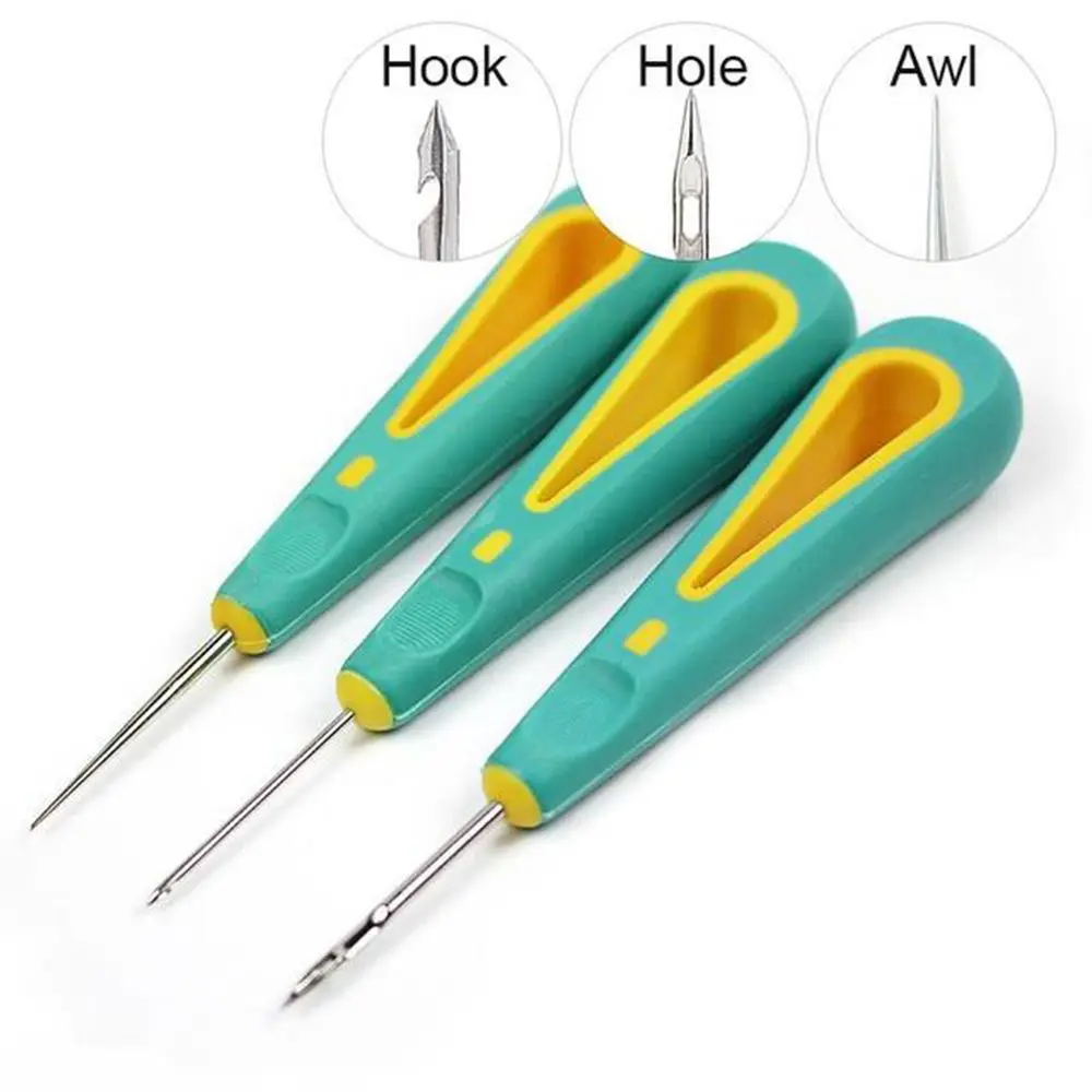 Taper Sewing Tools Accessory Leather Shoes Repair Detachable Sewing Needles Awl Hook Needle Hand Stitcher Steel Stitcher