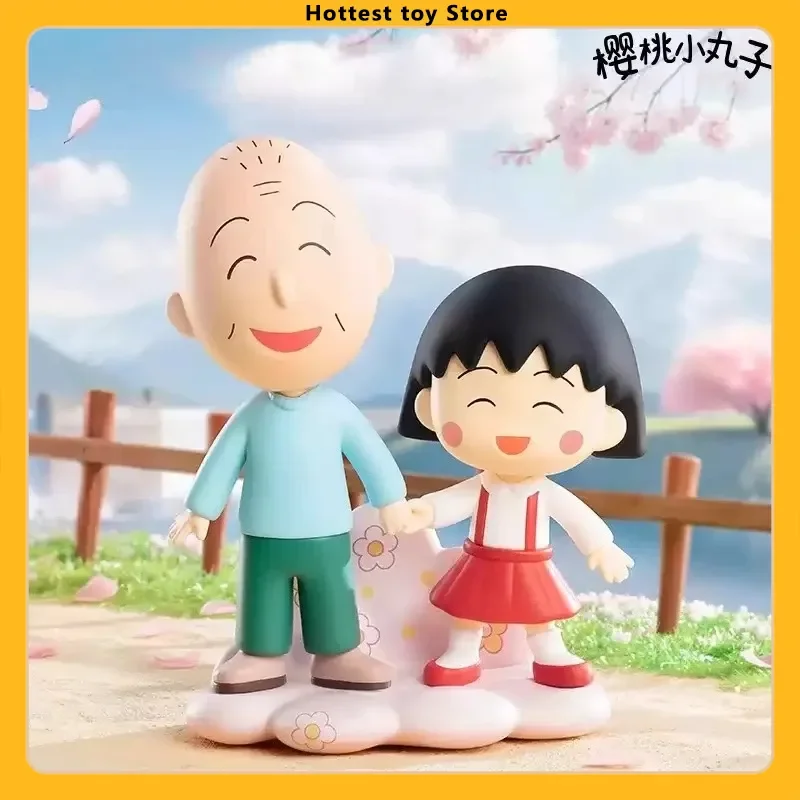 

Hot Genuine Chibi Maruko-Chan The Time With You Series Blind Box Kawaii Trendy Desktop Decoration Model Toy Doll Surprise Gift