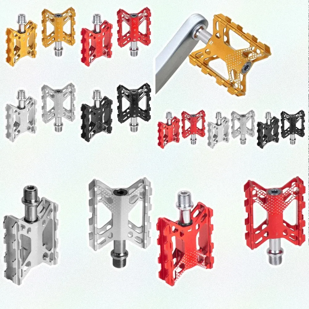 Bicycle Pedals Aluminum Alloy Construction for Folding For Mountain and Road Bikes 98x62mm Dimensions Smooth Rotation