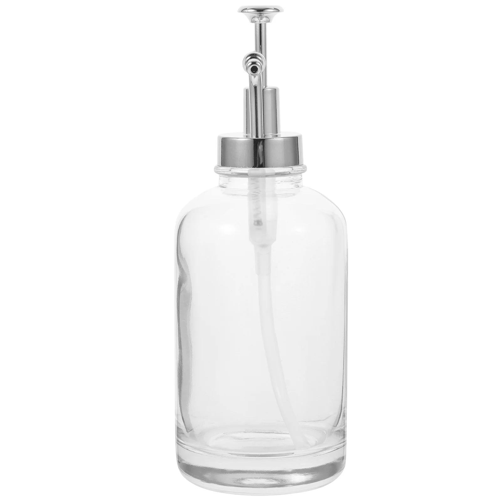 زجاجة مضخة توزيع شراب زجاجية عملية بتصميم مدمج وعاء عصير وعسل سهل التخزين وموزع شراب حاوية رؤية واضحة #4