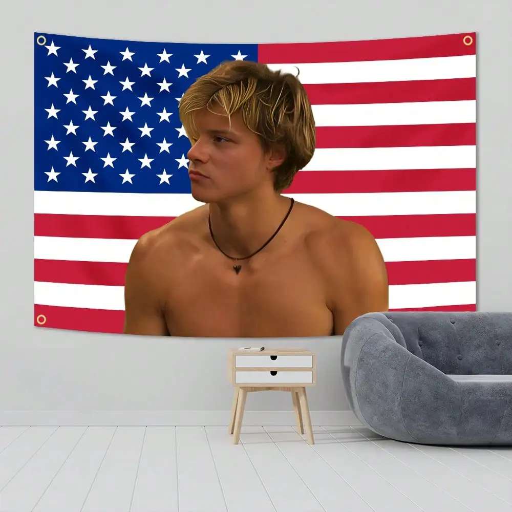 1pc JJ Outerbanks Flag Tapestry JJ Maybank American Flag Aesthetic Bedroom Decoration Obx Tapestrys Home And Garden Banner,