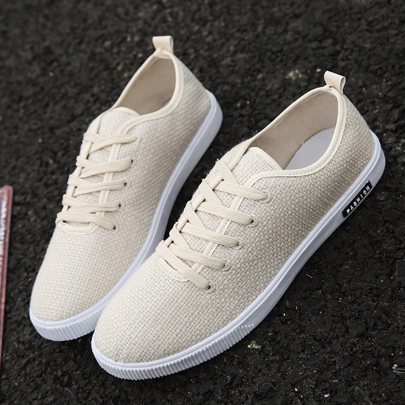 New White Shoes Male Casual Fashion Shoes Loafers Men Off White Shoes Canvas Male Footwear Comfortable for Man Loafers