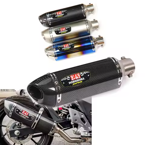 Universal Motorcycle Exhaust Yoshimura Muffler Pipe With DB Killer For Honda ZX6R ZX10 Z900 1000 CBR1000 650 Z750 800 900 1000