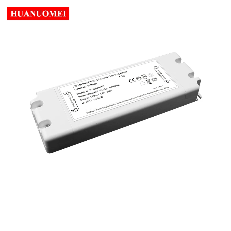 12V 50W LED Driver Dimmable 12V Power Supply PWM Output Triac Dimmable Driver Electronic Transformer AC90-130V AC180-250V Input