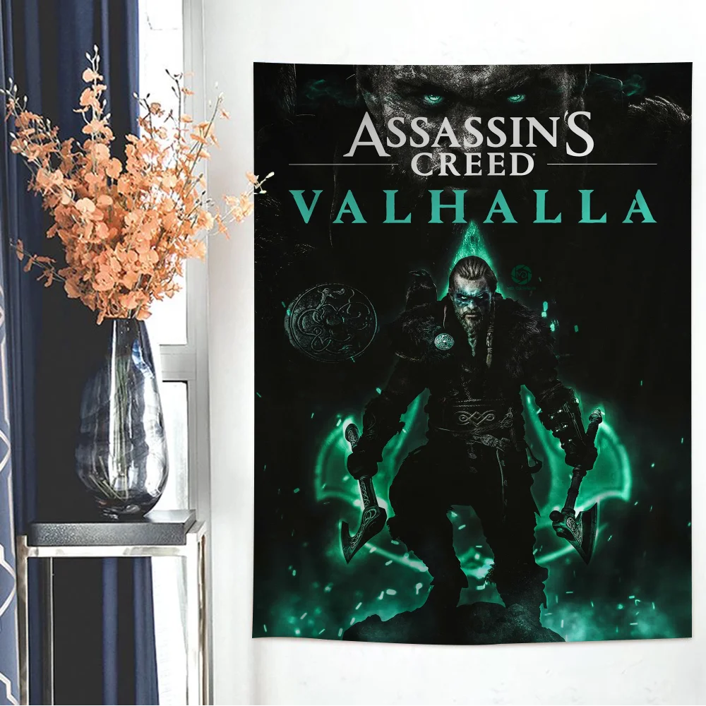 Assassins Creed Valhalla Wall Tapestry Home Decoration Hippie Bohemian Decoration Divination INS Home Decor