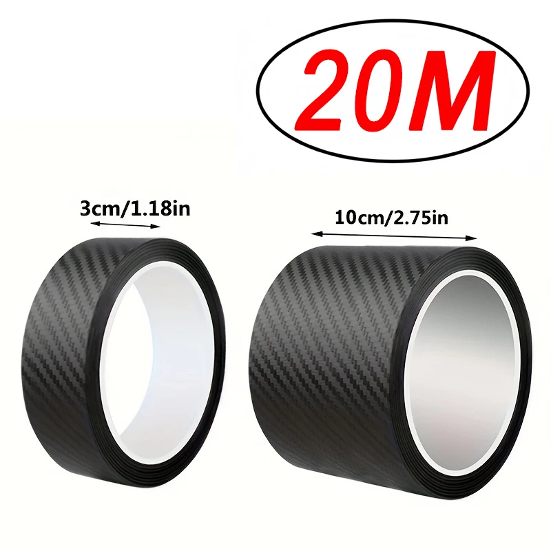 

1-20m Nano Carbon Fiber Car Body Sticker Door Mirror 3D Tape Protector Strip DIY Protection Protective Film Waterproof Adhesive