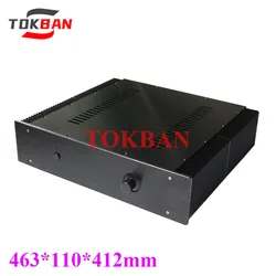 Tokban Audio WA43 463*110*412mm All Aluminium Power Amplifier Chassis Enclosure DIY HIFI Preamplifier Case Shell