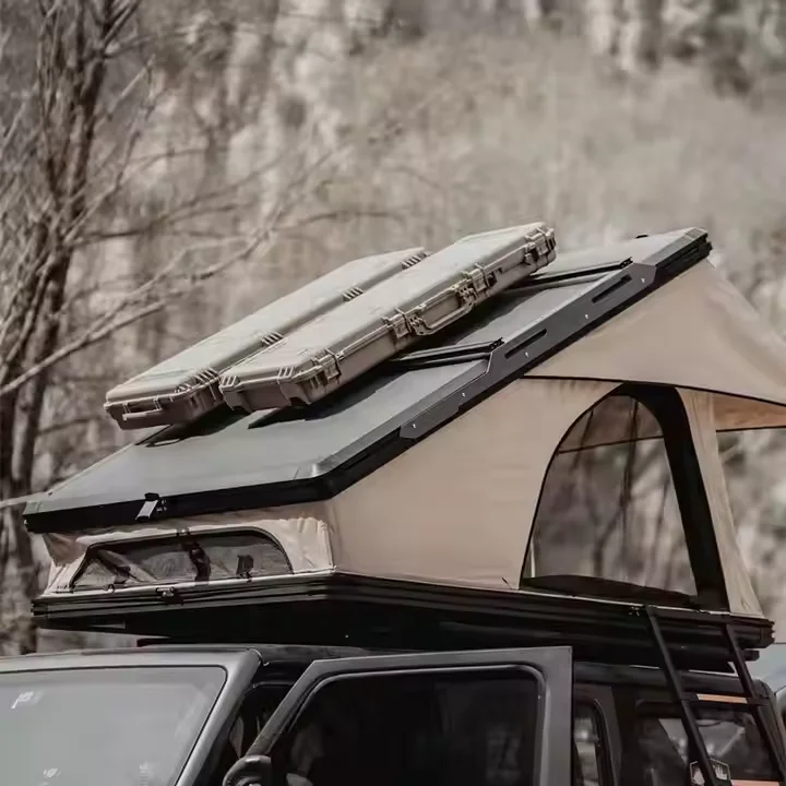 Foldable Automatic Car Tent New Product Aluminium Triangular Folding Hard Shell Roof Top Tent