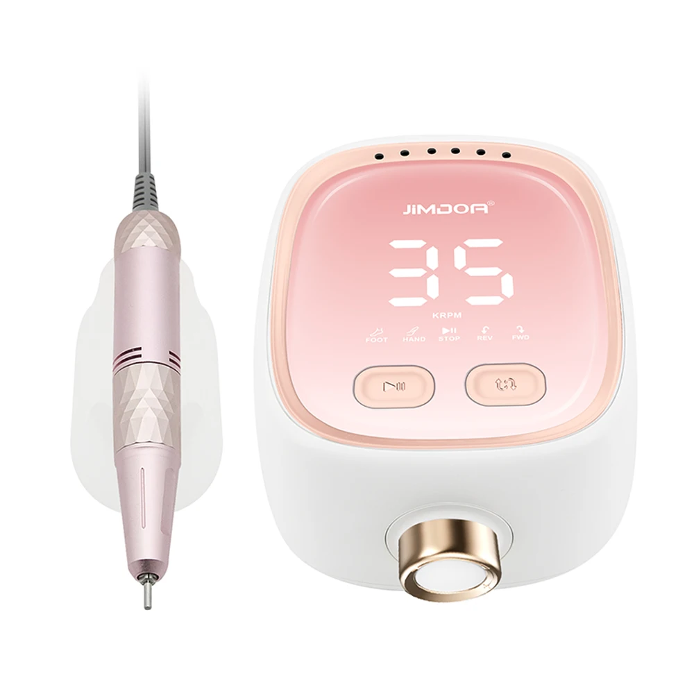 

Профессиональная дрель для ногтей, 35000 об/мин, маникюрная машина с металлическим наконечником, электрическая пилочка для ногтей для акриловых гелевых ногтей, низкий уровень шума