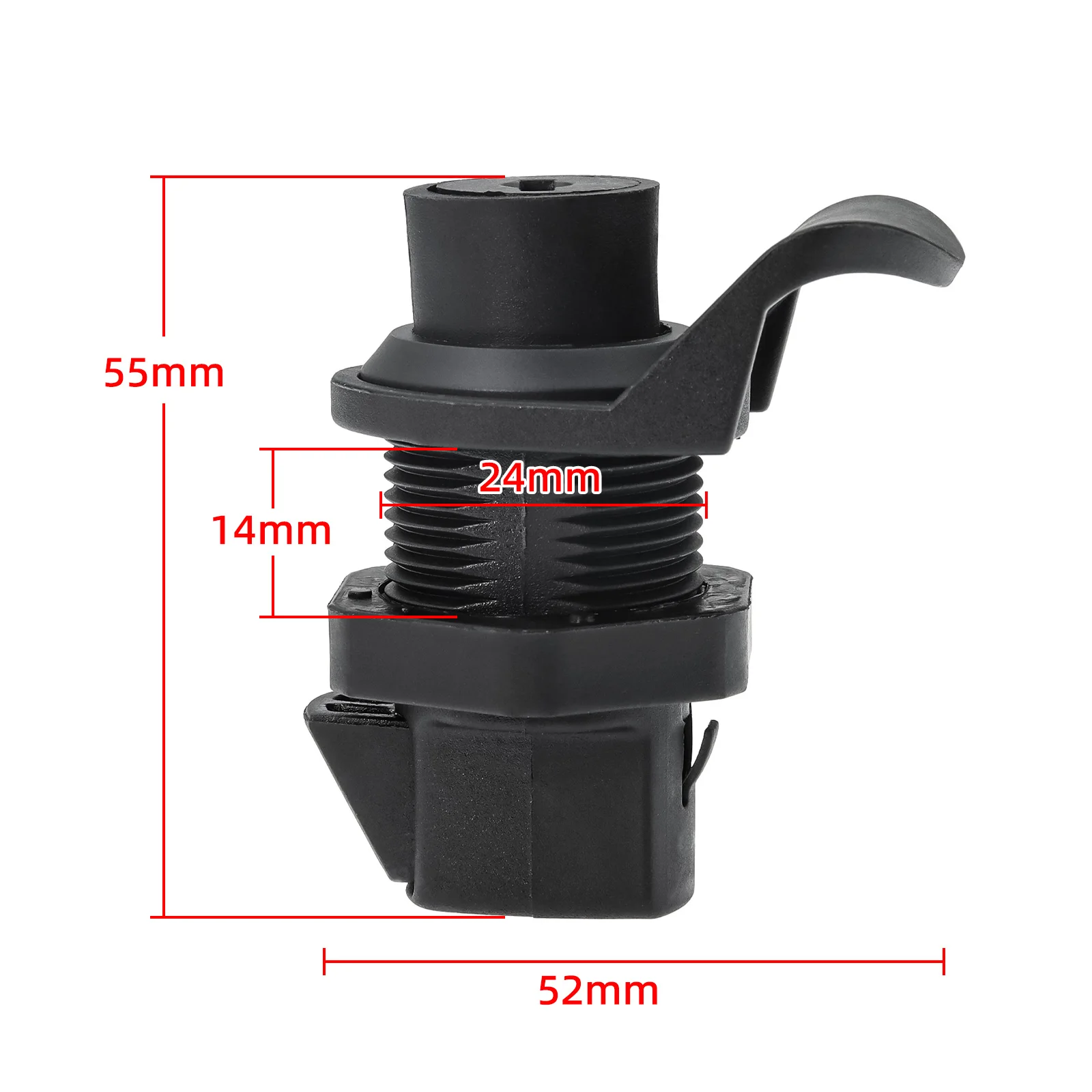 1pc Lock with 2 Keys Hardware Black Durable Latch Button Lock Accessories RV Trailer Cupboard Drawer Lock Boating Equipment