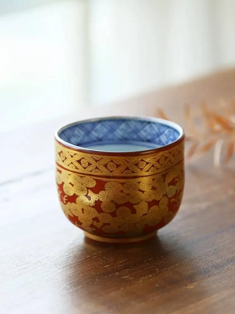 Wooden Box Set Japanese Imported Kyo-Yaki Kiyomizu-Yaki Jinlan Shoushan Zhumei Master Hand-Painted Ceramic Tea And Wine Cup