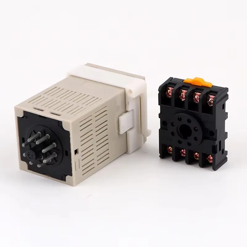 

DH48S-S 0.1s-990h AC 110V 220V DC 12V 24V Repeat Cycle SPDT Programmable Timer Time Switch Relay with Socket Base DH48S Din Rail