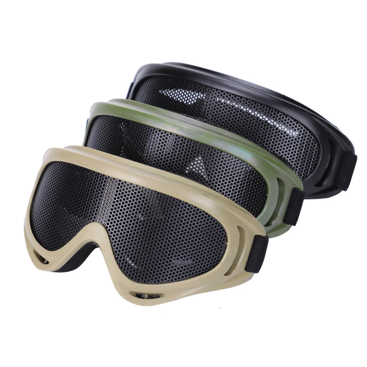 Outdoor Hunting Steel Wire Mesh Net Glasses Impact Resistant CS Mask Protective Glasses Tactical Airsoft Eyewear Accessory