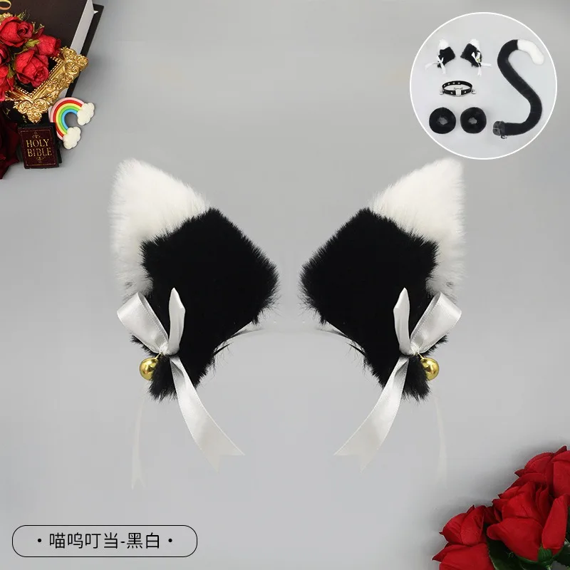 여자를위한 귀여운 고양이 귀 머리핀 여자 머리 장식 애니메이션 머리핀 머리 장식 로리타 헤어 클립 파티 코스프레 여자 헤어 액세서리