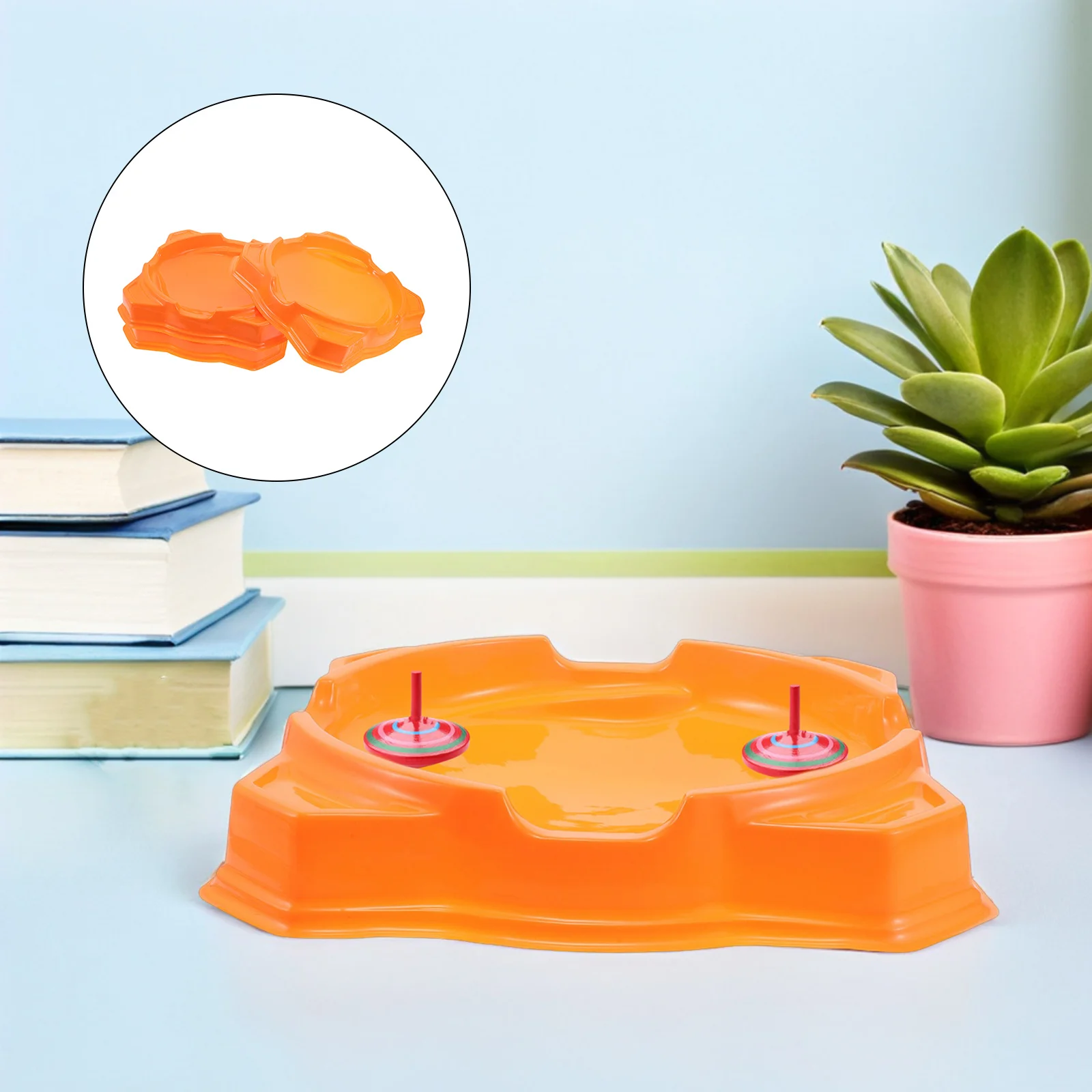 

3Pcs Gyro Disk Set Portable Plastic Training Plate 34.5x34cm Round Tray Gaming Gyro Stadium Interactive for Home