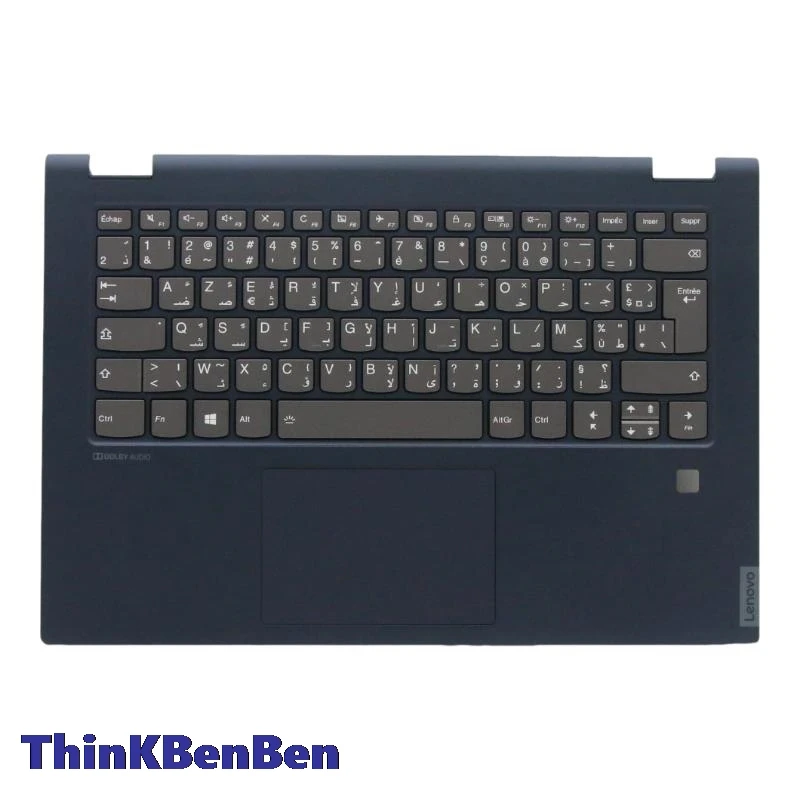 

FR+AE Backlit Keyboard With Blue PL Upper Case Palmrest Shell FPR Hole Cover For Lenovo Flex C340 14 IWL API IML 5CB0U42265