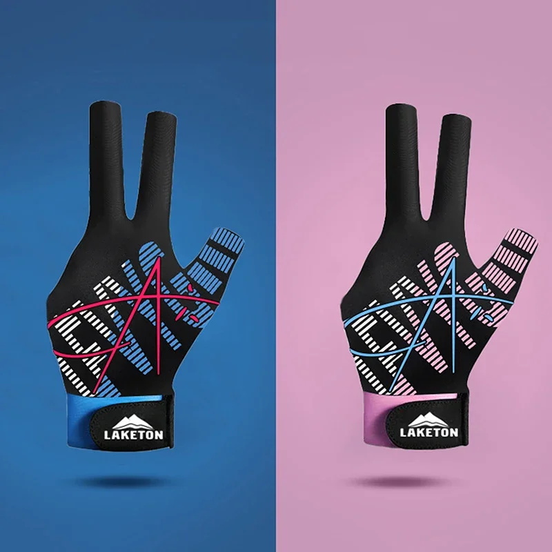 Guante de billar de mano izquierda, guante de billar de tres dedos, pegatinas antideslizantes, guantes de entrenamiento de billar elásticos, 1 ud.