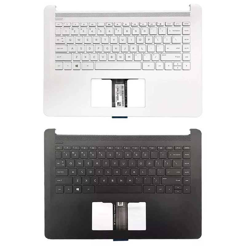 

S For HP 14-BP TPN-Q189 Laptop Palmrest With US Keyboard White/ Black