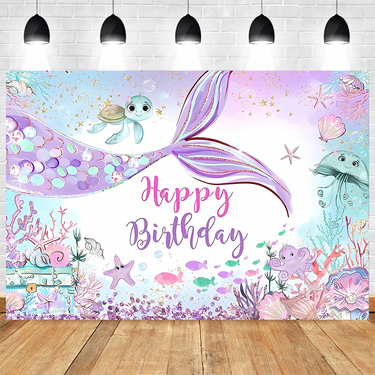 Little Mermaid Party Decor 1st One Birthday Party Kids Girl Mermaid Party Gifts Mermaid Brithday Party Supplies Baby Shower