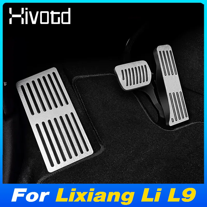 Aluminum Alloy Car Pedal Protector Cover Accelerator Brake Pads Interior Stylings Accessories For Lixiang Li L6 L7 L8 L9 2024