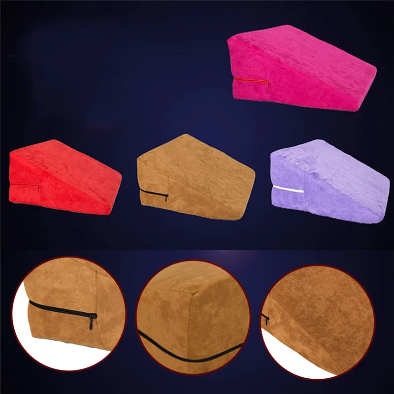 Cushion Sponge Flocking Wedge Love Pillow Triangle Master Cushion Labor-saving Sitting Bed Inflatable Sofa Furniture Chair Games