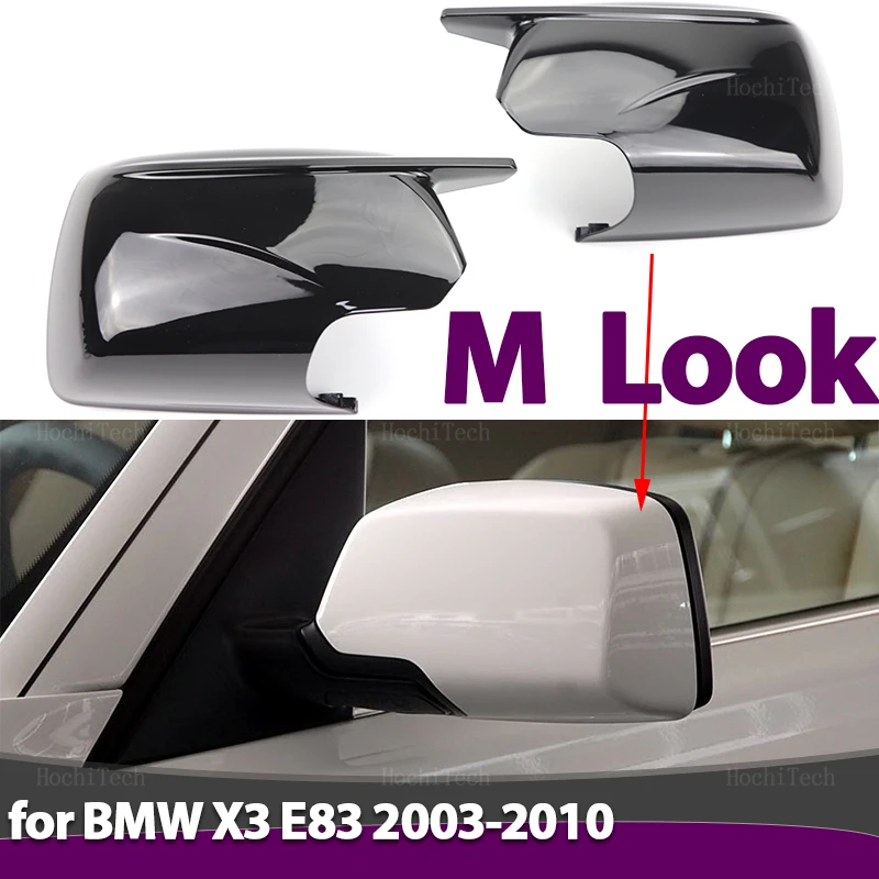 1 pair Rear View Side Case Trim M Style Car Rearview Mirror Caps New M Look Mirror Covers for BMW X3 X 3 E83 2003-2010