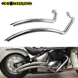 For Yamaha V star XVS650 XVS400 DS650 Motorcycle Exhaust Pipe Dragstar XVS 650 400 Stainless Steel Full Muffler System Silencers