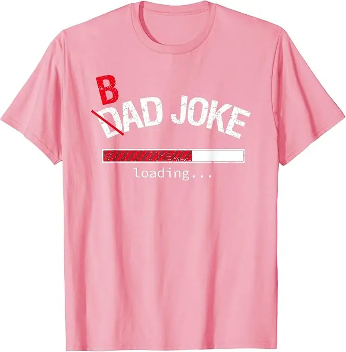 Lustiges T-Shirt mit dem Text „Bad Joke/Dad Joke Loading“ für Papa und Männer, Y2k Persönlichkeits-Mode, weiches Baumwoll-T-Shirt mit Spruch, Kurzarm-Oberteil – Detail 8