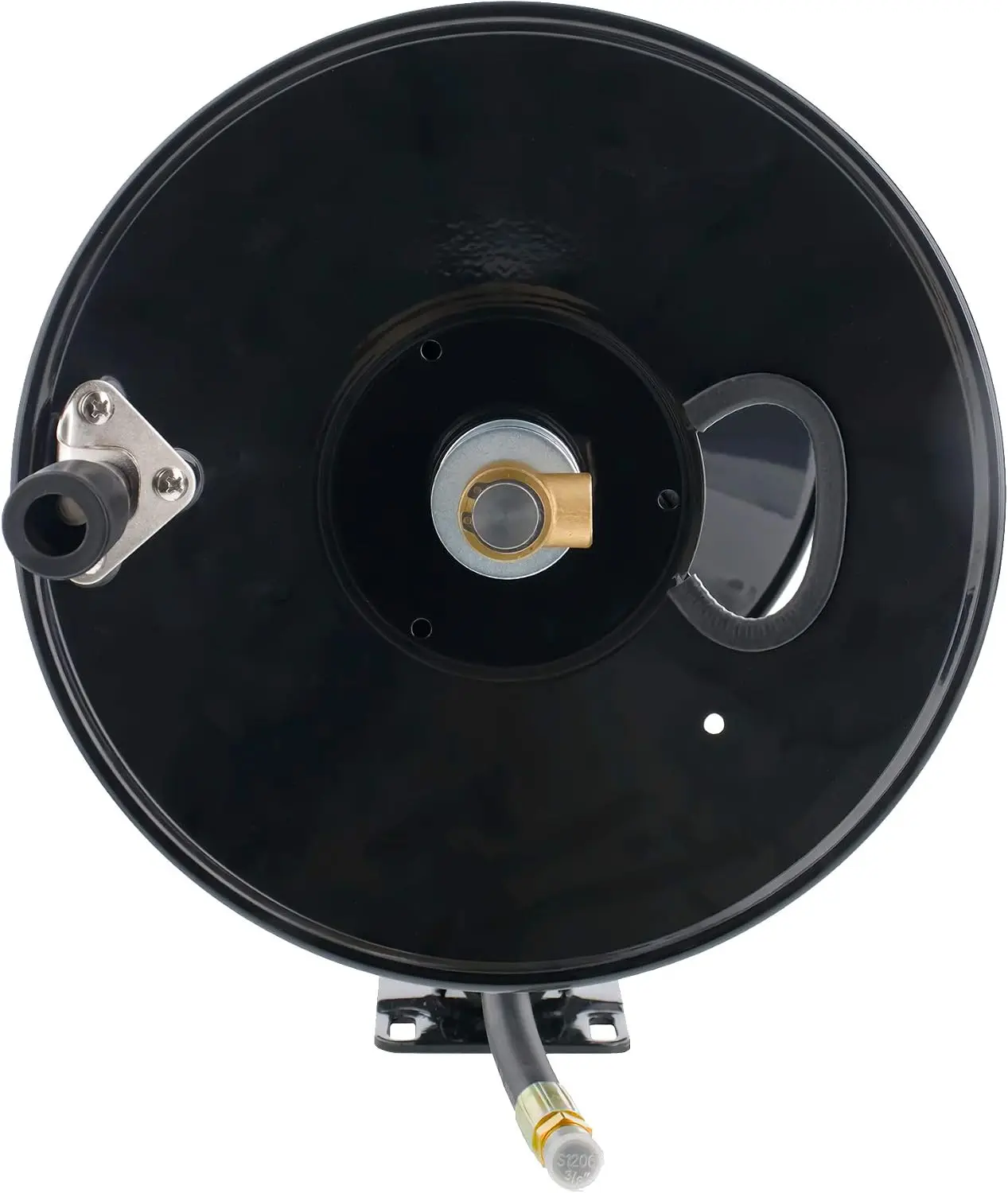 4000 PSI 200' Black Powder Coated Pressure Washer Hose Reel