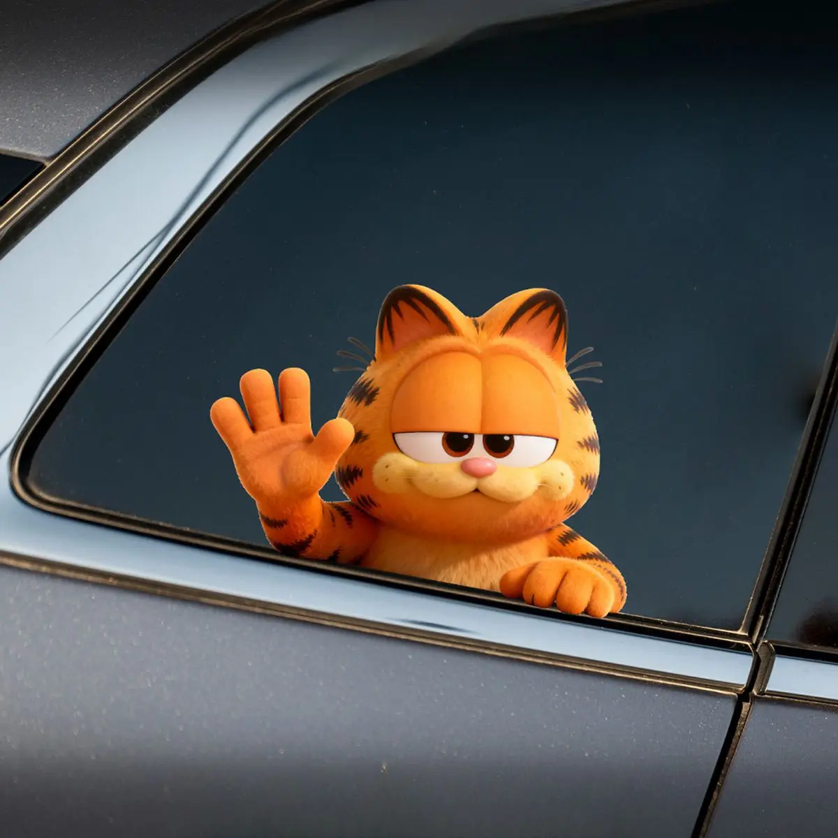Cute Garfield Cartoon Vinyl Stickers Waterproof Electric Motorcycle Body Decals Anime Character Scratch Cover Sticker for E-Bike view 3