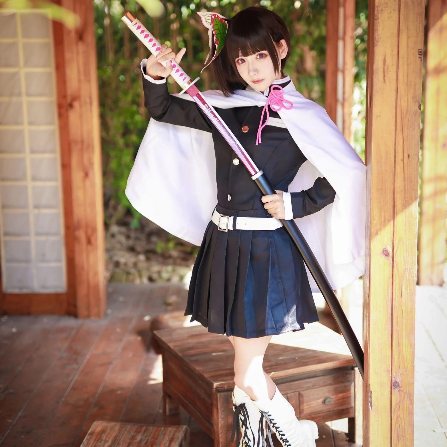 Kanao Tsuyuri Cosplay Kostüm Anime Kimono Uniform für Frauen Halloween Karneval Comic Party Schwert-Team Killer Charakter Set