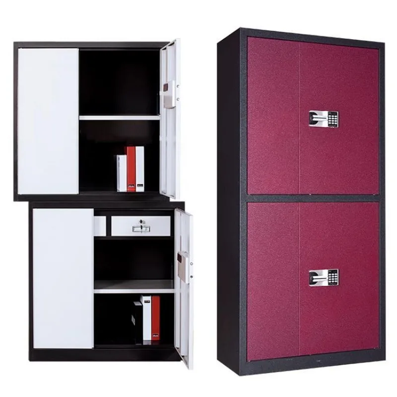Thickened fingerprint electronic password lock file cabinet, office financial information cabinet, national treasure lock
