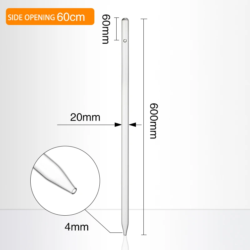 Glass sampling tube sampler open and closed type 60/80/100/120cm oil test tube diameter 20mm laboratory consumables