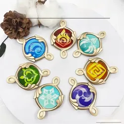 Game Genshin Impact Cosplay God's Eye Glow Props Fontaine Furina Neuvillette Wriothesley Luminous Brooch Badge Anime Accessories