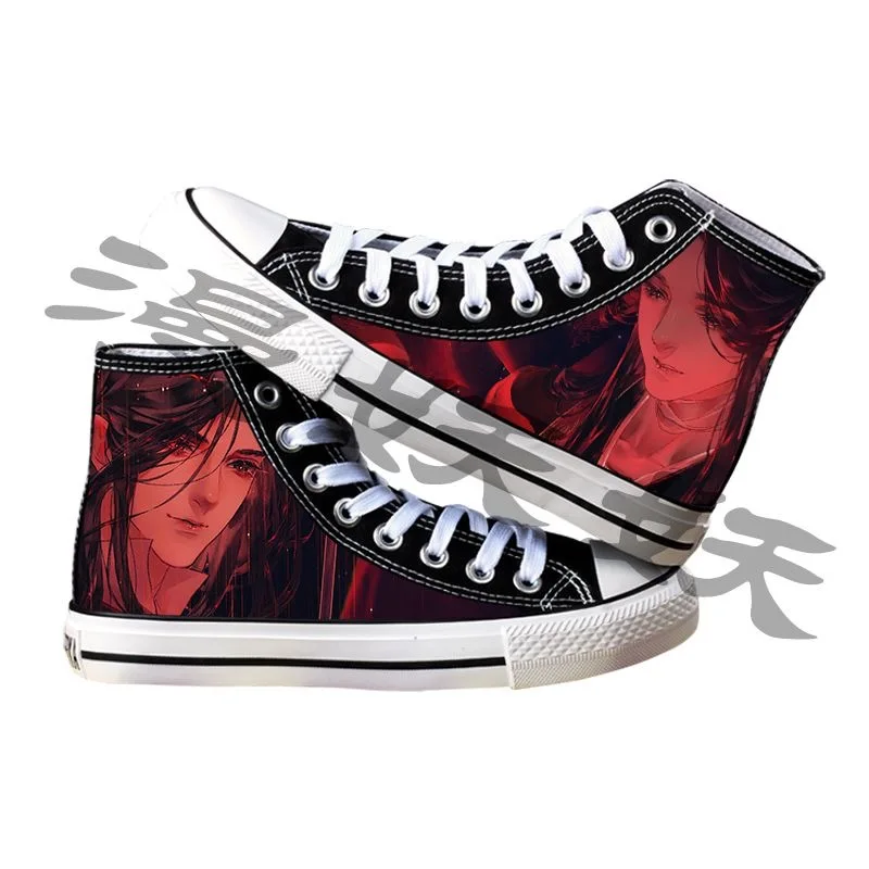 Sapatos de lona para estudantes masculinos e femininos, top alto, moda casual, Tian Guan Ci Fu, Huacheng Xie Lian, novo
