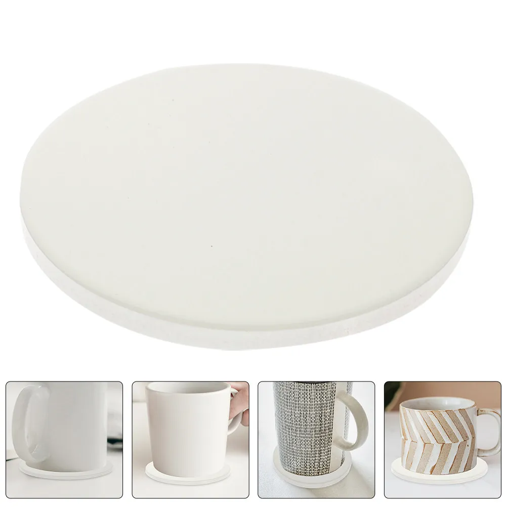 3Pcs Sublimation Blank Ceramic Coaster Round Heat Transfer DIY Coaster Cup Holder for Car Home Office Surface Protection
