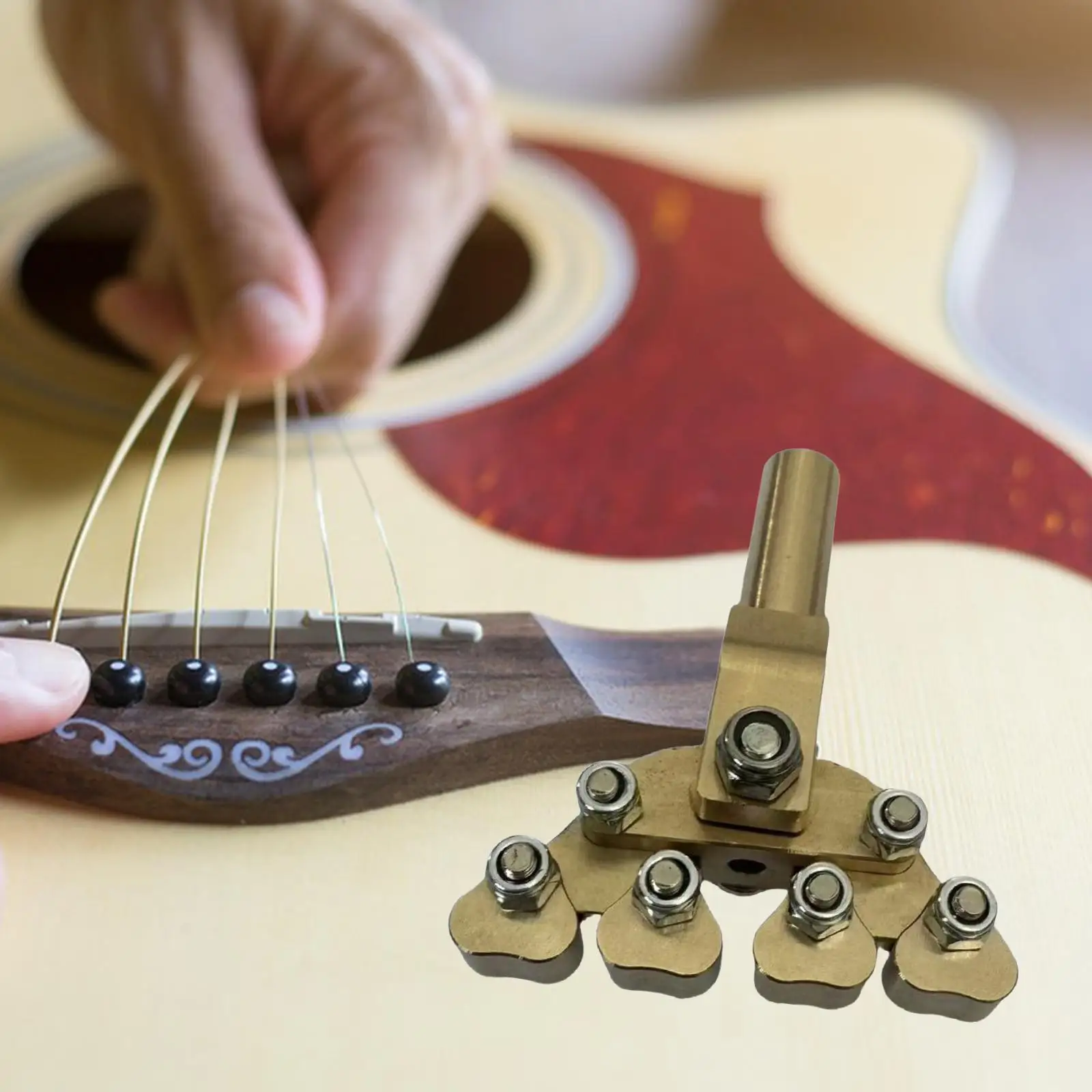 Herramienta de prensa de traste fractal de guitarra, herramienta de reparación de guitarra profesional autoadaptable, empujador fractal para diapasón de varios radios