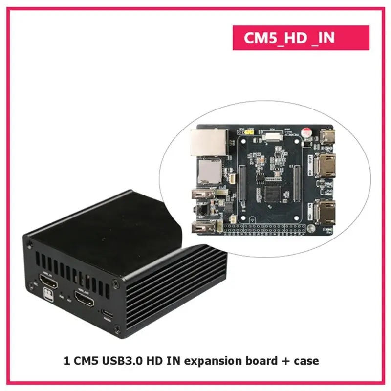 For CM5 HD Video Capture Card For Raspberry Pi CM5_USB3.0 HD In Expansion Board+Case For Raspberry Pi Compute Module 5