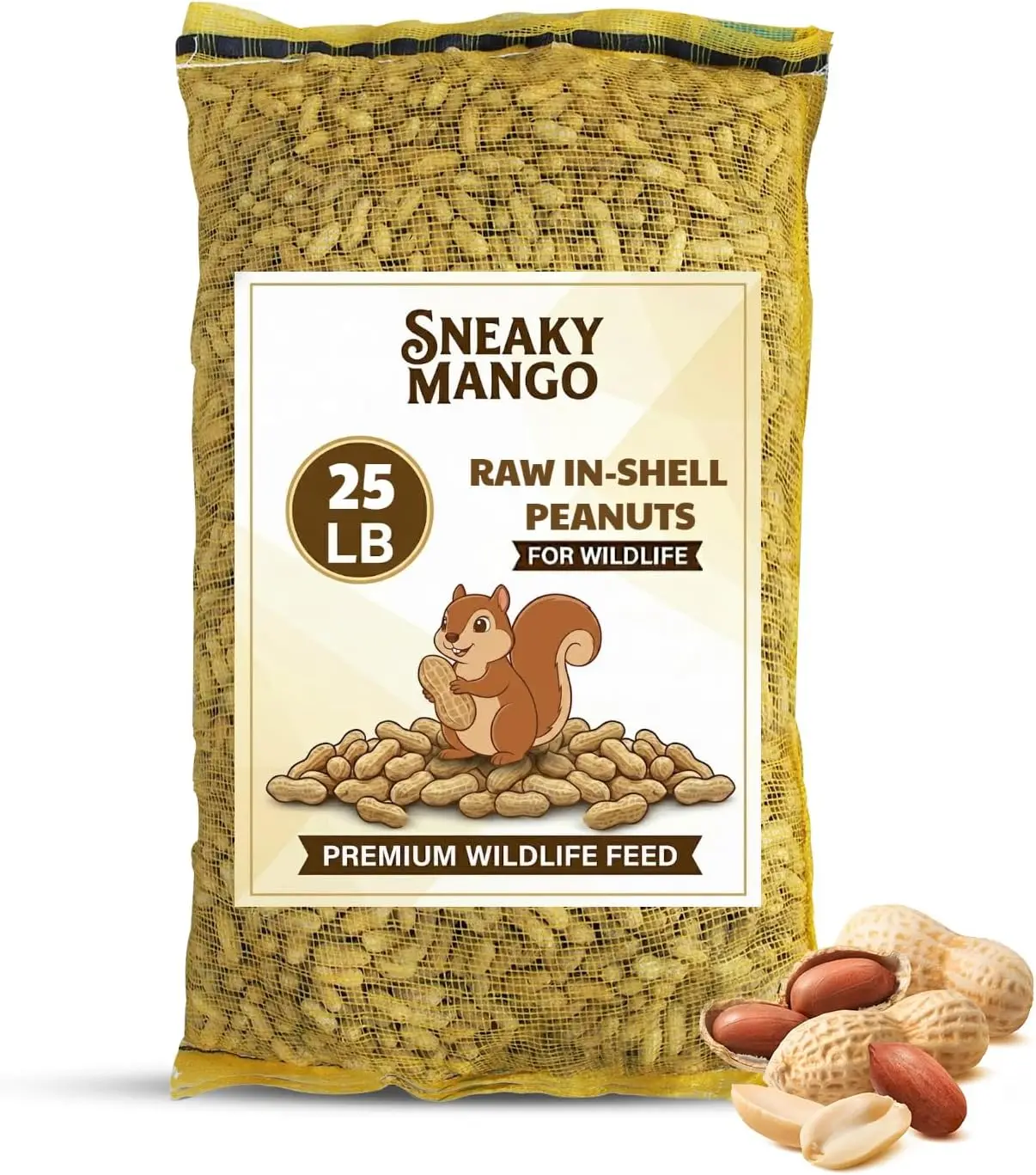 25 Libras de Cacahuetes Crudos con Cáscara – Alimento Totalmente Natural para Ardillas, Ciervos, Pájaros y Otros Animales Salvajes – Venta al por Mayor